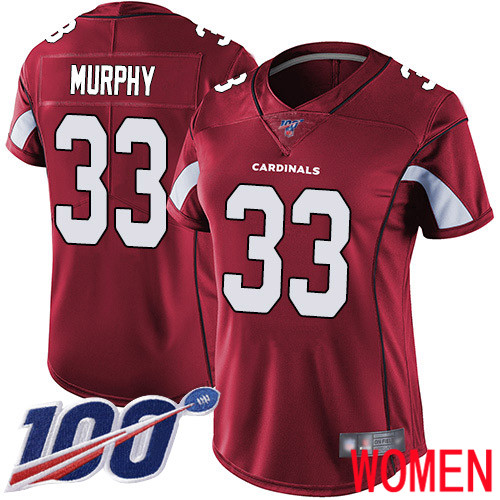 Arizona Cardinals Limited Red Women Byron Murphy Home Jersey NFL Football #33 100th Season Vapor Untouchable->arizona cardinals->NFL Jersey